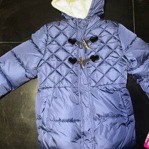 Pink Platinum Navy Quilted Puffer Jacket